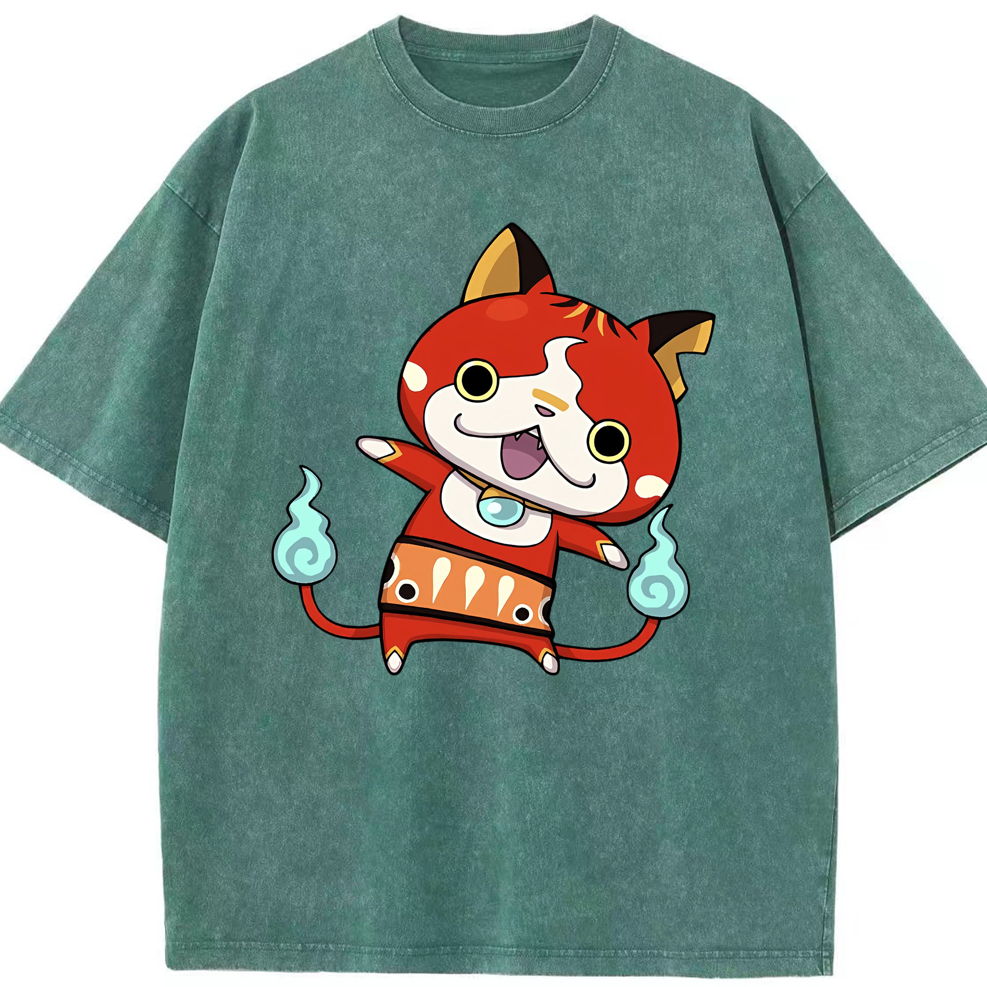 （画像用） 妖怪ウォッチ Yo-kai Watch 綿100% ヴィンテージ風 半袖Tシャツ（フロントプリント）